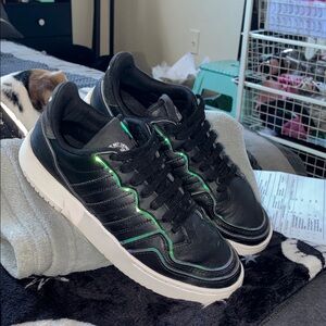 adidas Black Sneakers with Neon Green Highlights